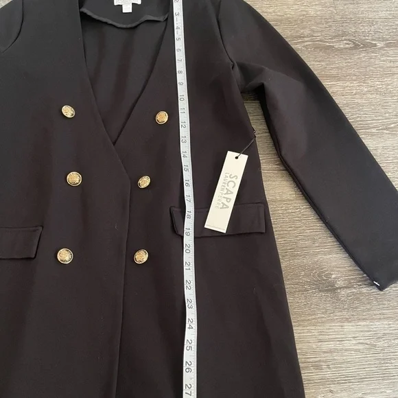 Scarpa Black and Gold Double-Breasted Blazer - Picture 5 of 9